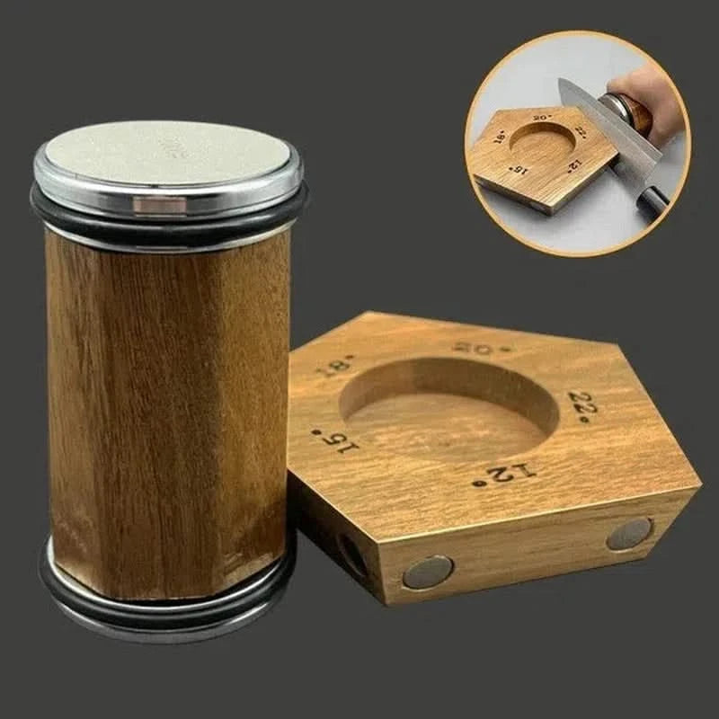 Afilador de cuchillos de rodillo de diseño – ángulo ajustable con piedras de afilar
