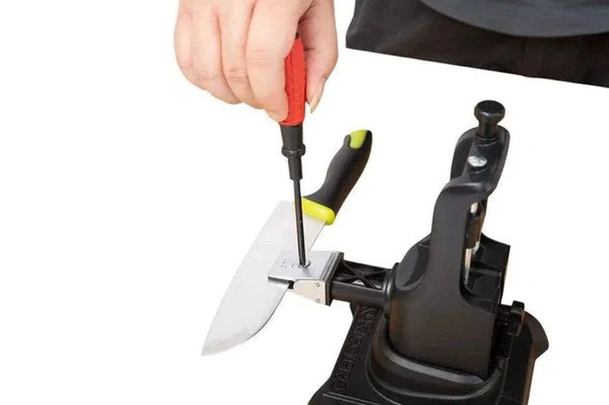 Afilador de cuchillos – sistema de ángulo fijo con piedras diamantadas, piedras de afilar y pulido