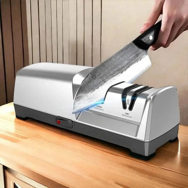 Afilador eléctrico de 3 etapas con ángulos ajustables de 15° y 20°