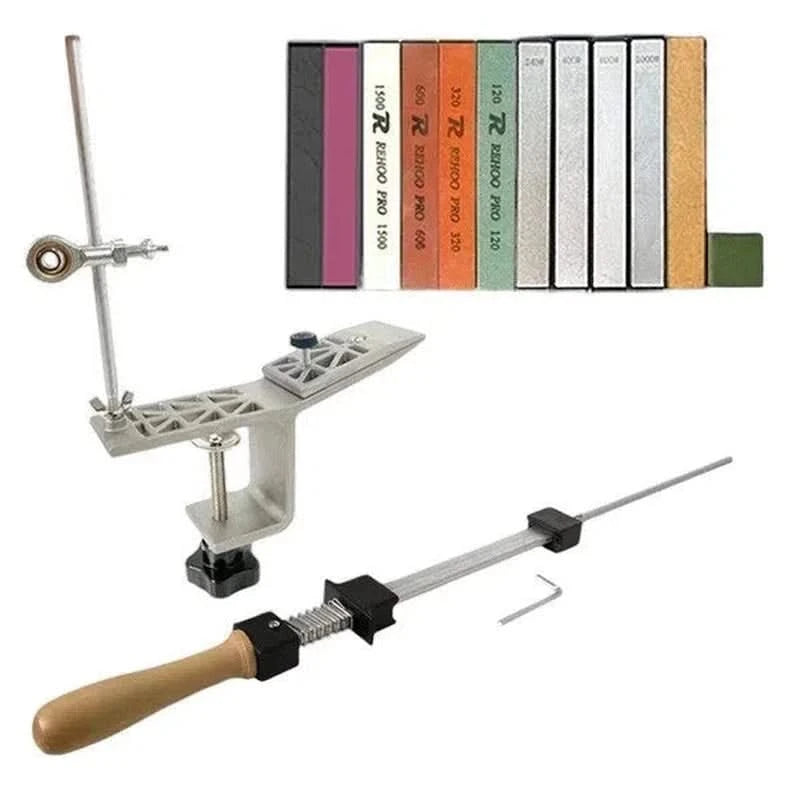 Afilador profesional de ángulo fijo + piedras de afilar diamantadas