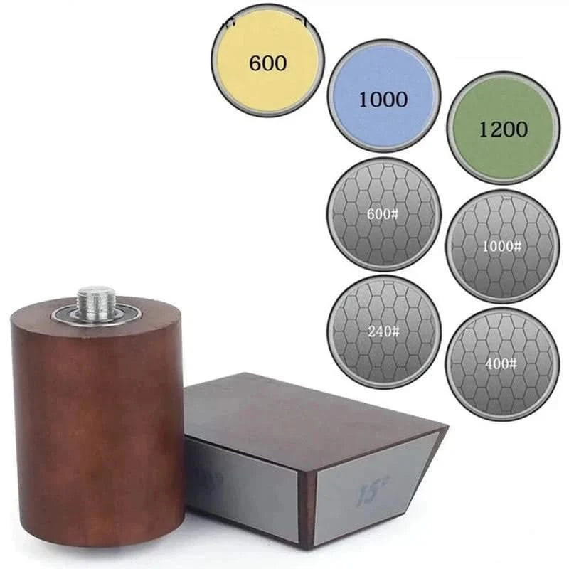 Afilador de cuchillos de rodillo – pack completo diamante y piedra de afilar: de 240# a 1200#