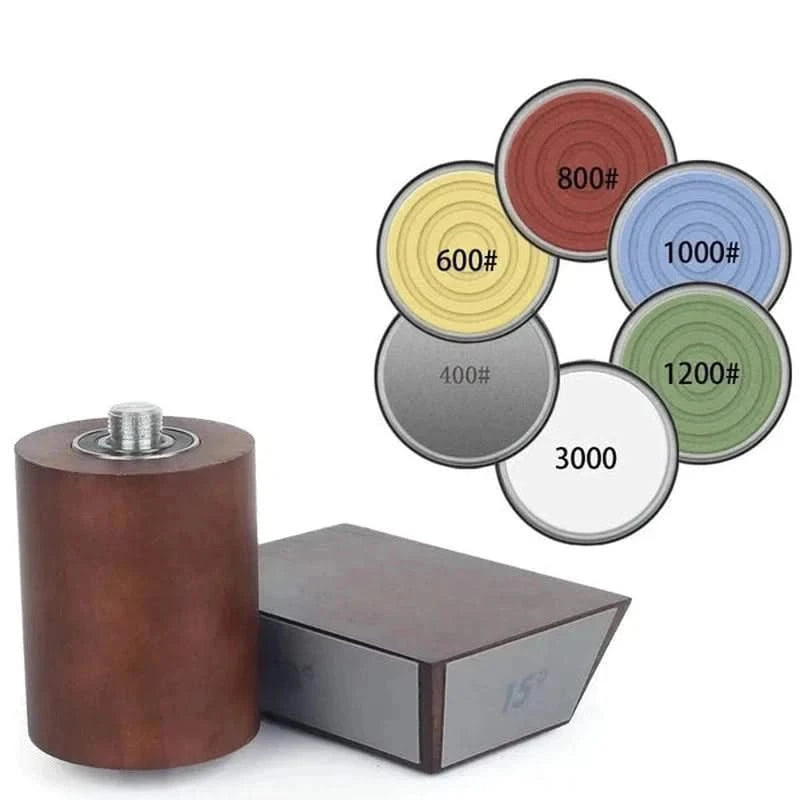 Afilador de cuchillos de rodillo – pack diamantado de 4 granos: de 240# a 1000#  Pierre à aiguiser : 600# 800# 1200# 3000# + Diamant 400#