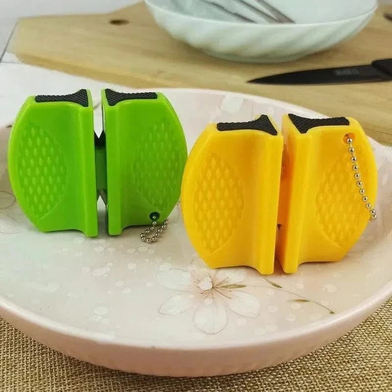 Afilador de cuchillos de bolsillo – doble cara para un afilado preciso