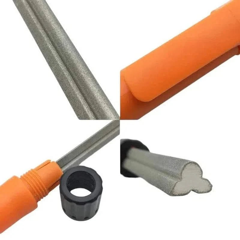 Afilador de cuchillos multifunción portátil con varilla de diamante