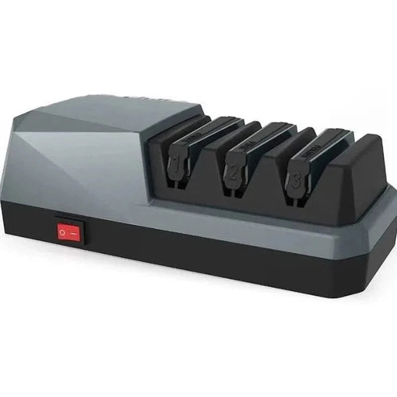 Afilador de cuchillos eléctrico gris