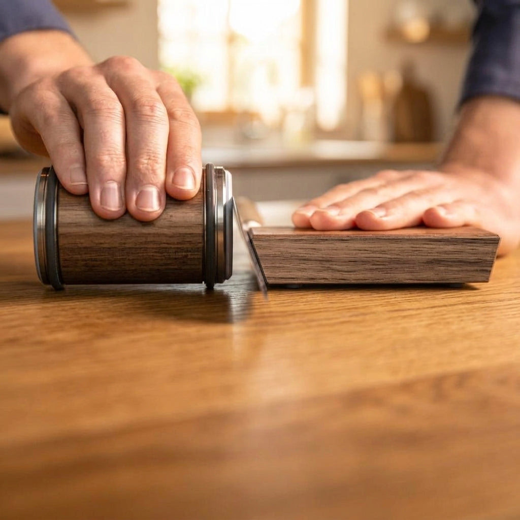 Affûtage d’un couteau avec un aiguiseur à rouleau Imagen