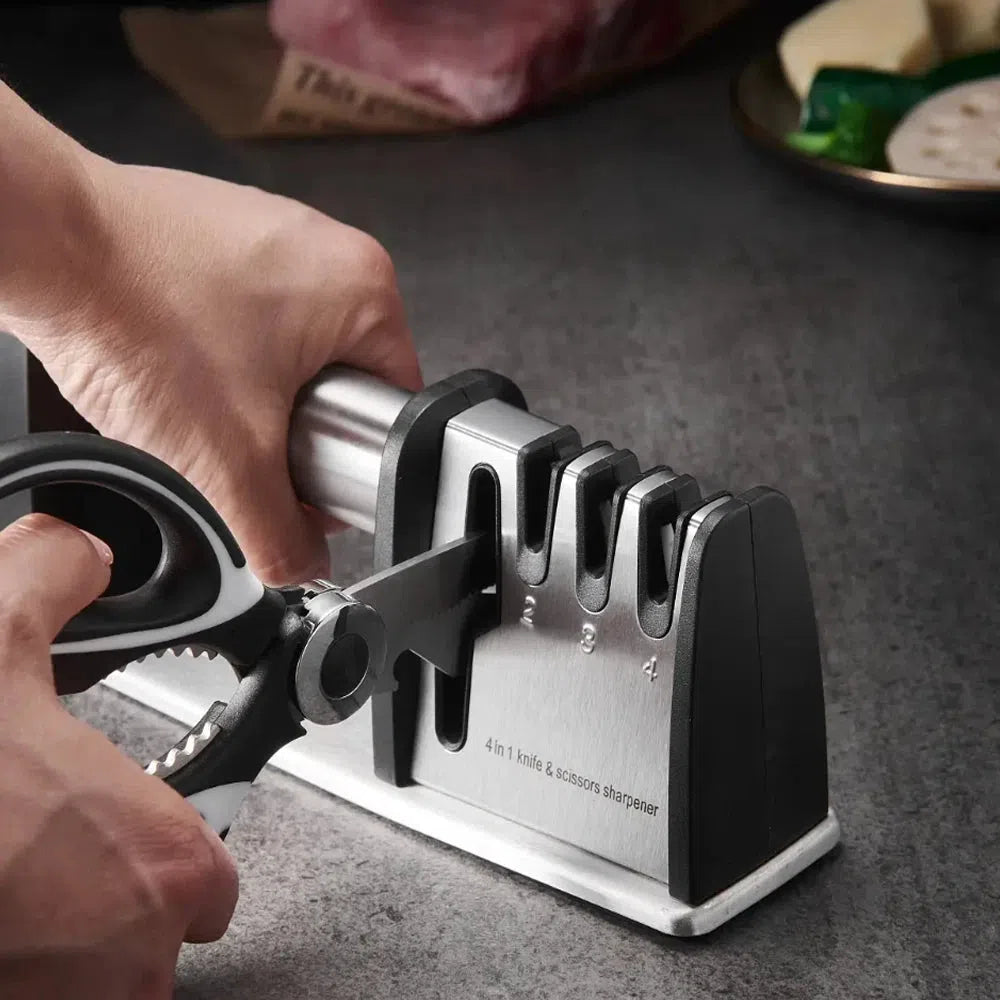 Afilador de tijeras compacto y estético