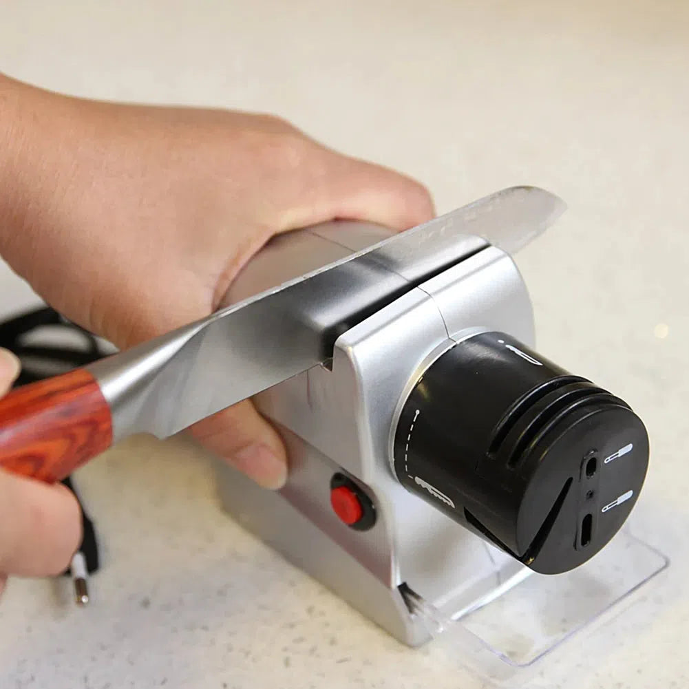 Afilador eléctrico compacto y profesional – cuchillos y tijeras