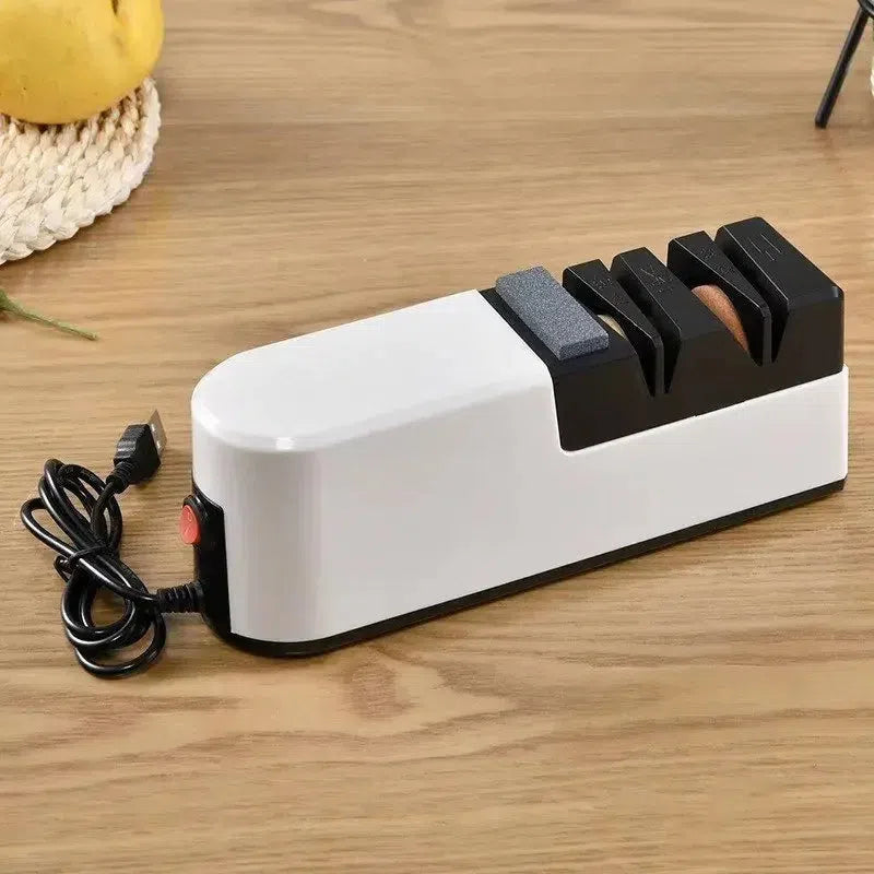 Afilador eléctrico blanco y multifunción
